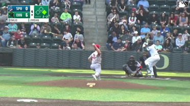 Dakota Jordan homers (5) on a fly ball to right field. Gavin Kilen scores.