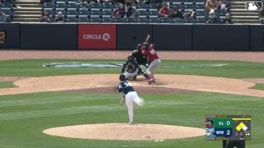 Jesus Galiz singles on a line drive to right fielder Patrick Lee. Nico Perez scores. Jose Meza to 3rd.