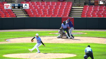 Trace Willhoite singles on a sharp line drive to center fielder Vance Honeycutt. Colin Houck scores.