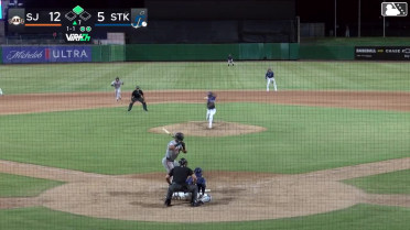 Cam Maldonado singles on a ground ball to center fielder Max Durrington. Isaiah Barkett scores.