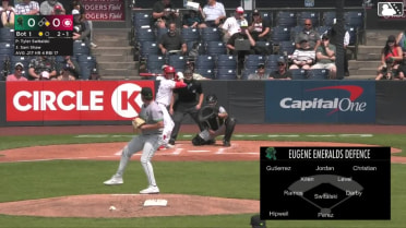 Sam Shaw homers (5) on a fly ball to left field. Eric Snow scores.