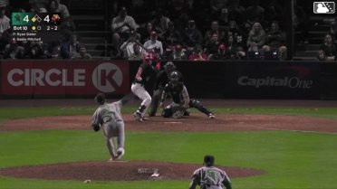 Gable Mitchell out on a sacrifice fly to right fielder Cam Maldonado. Dariel Ramon scores.