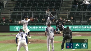 Cavan Biggio out on a sacrifice fly to right fielder Brennen Davis. CJ Alexander scores. Carlos Pérez to 3rd.