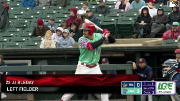 JJ Bleday singles on a ground ball to center fielder Max Clark. Noelvi Marte scores.