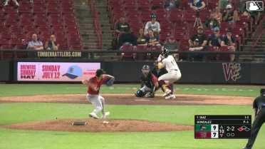 Blayberg Diaz singles on a ground ball to right fielder Samuel Munoz. Luis Castillo scores.