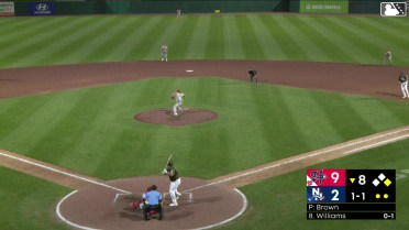 Peyton Williams doubles (2) on a fly ball to center fielder Elijah Green. Cutter Coffey scores.