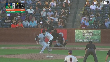 Edward Florentino doubles (7) on a line drive to right fielder Connor Hujsak. Josh Tate scores.