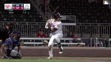 Nick Solak homers (8) on a fly ball to left field.