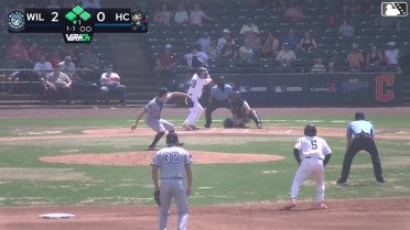 Riley Nelson singles on a fly ball to center fielder Brailyn Antunez. Jonathan Martinez scores. Alejandro Blasco scores. Reiner Herrera to 2nd.