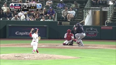 Jesús Bastidas homers (4) on a fly ball to left field.