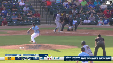 Grady Emerson singles on a line drive to right fielder Daniel Lopez. Andreimi Antunez scores.