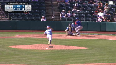 Tanner Schobel homers (7) on a fly ball to left field.
