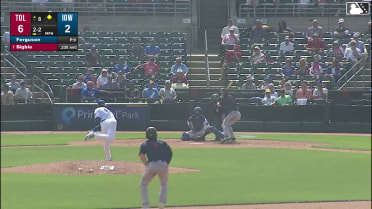 Justice Bigbie singles on a line drive to center fielder Chas McCormick. James Outman scores.