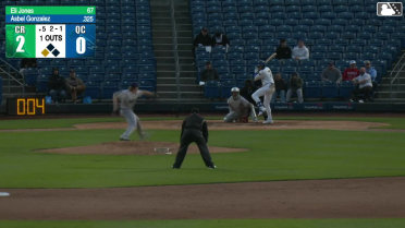 Asbel Gonzalez singles on a ground ball to pitcher Eli Jones. Tyriq Kemp scores.