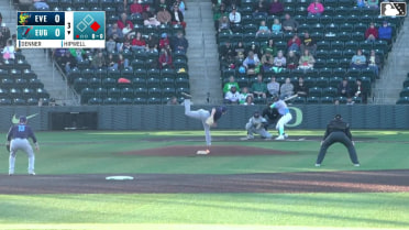 Lisbel Diaz out on a sacrifice fly to center fielder Jonny Farmelo. Onil Perez scores.