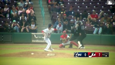 Kale Fountain homers (1) on a fly ball to left center field. Jorge Quintana scores.