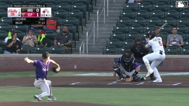 Marcos Castañon singles on a line drive to center fielder Zac Veen. Mason McCoy scores.