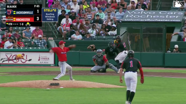 Christian Franklin triples (2) on a sharp line drive to right fielder Andrew Pintar. Phillip Glasser scores.