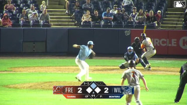 Braylin Tavera singles on a line drive to center fielder Elijah Green. Colin Tuft scores.