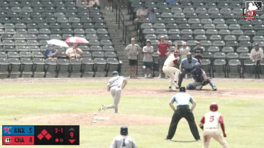 Kien Vu hit by pitch. Carlos Sanchez scores. Cade Hunter to 3rd. Peyton Stovall to 2nd.