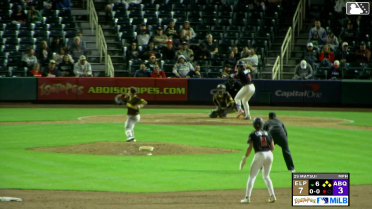 Adael Amador out on a sacrifice fly to right fielder Nick Schnell. Chad Stevens scores. Cole Carrigg to 3rd.