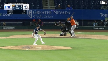 Brian Serven doubles (6) on a line drive to right fielder Kristian Robinson. Cade Marlowe scores.