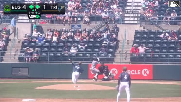 Dakota Jordan singles on a ground ball to third baseman Caleb Bartolero. Trevor Cohen scores.