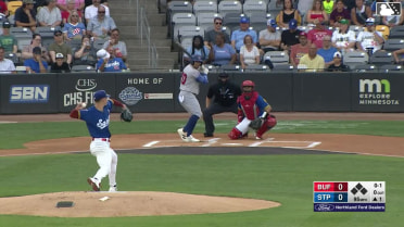 Ismael Munguia homers (1) on a fly ball to left field.