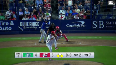 Roc Riggio singles on a ground ball to right fielder Raylin Heredia. Jimmy Obertop scores. Dyan Jorge to 2nd.