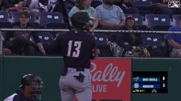 Werner Blakely belts a solo home run to right-center