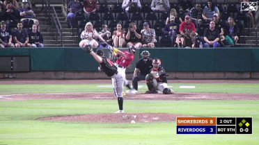 Cooper Kinney slaps a two-run homer to right field