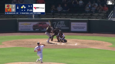 Diego Velasquez doubles (12) on a line drive to right fielder Johnathan Rodríguez. Charlie Szykowny scores.