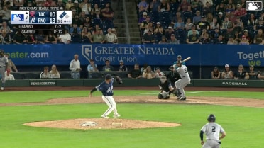 Nick Raposo out on a sacrifice fly to center fielder Anderdson Rojas. Stuart Fairchild scores. Leo Rivas to 3rd.