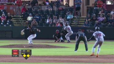 Pablo Guerrero homers (4) on a fly ball to right field. Marco Argudin scores. Paulino Santana scores.