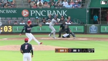 Jacob Melton homers (4) on a fly ball to center field.