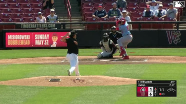 Sammy Hernandez homers (2) on a fly ball to left center field.