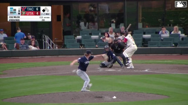 Kyren Paris singles on a ground ball to right fielder Colin Davis. Josh Lowe scores.