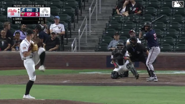 Aramis Garcia homers (4) on a line drive to center field.