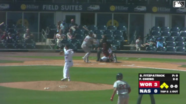 Tsung-Che Cheng out on a sacrifice fly to left fielder Jheremy Vargas. Mickey Gasper scores.