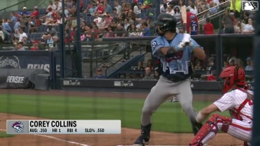 Corey Collins homers (2) on a fly ball to right center field.