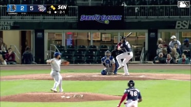 Carter Kieboom grounds into a double play, third baseman Carson Williams to second baseman Carlos Colmenarez to first baseman Blake Sabol. Christian Cairo out at 2nd. Carter Kieboom out at 1st.