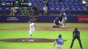 Brando Mayea homers (6) on a fly ball to center field. Bayram Hot scores.