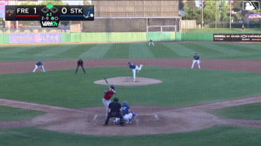 Kyle Fossum singles on a ground ball to center fielder Breyson Guedez. Jeremy Ciriaco scores.