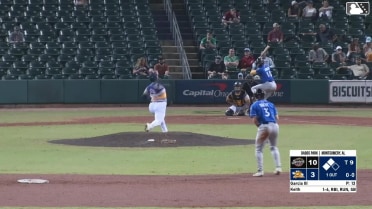 Eduardo Garcia out on a sacrifice fly to center fielder Austin Overn. Damon Keith scores. Mike Boeve to 3rd.