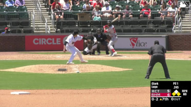 Matthew Lugo singles on a ground ball to left fielder Jordan Sprinkle. Kyren Paris scores. Raudi Rodriguez to 2nd.