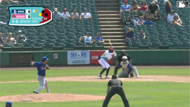 Wuilfredo Antunez doubles (2) on a soft fly ball to left fielder Sam Biller. Trent Farquhar scores.