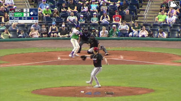 Bryant Betancourt singles on a line drive to right fielder Jonah Cox. Dyan Jorge scores.