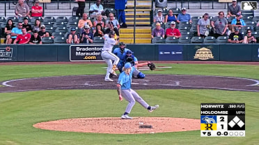 Spencer Horwitz homers (1) on a fly ball to right field.