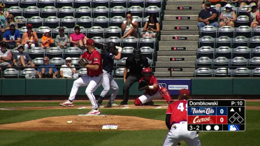 Nick Dombkowski's three strikeouts in perfect outing