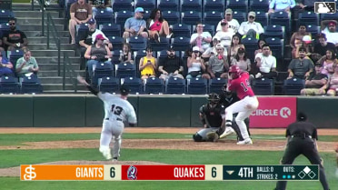 Kendrey Maduro singles on a line drive to left fielder Oliver Tejada. Adam Frazier scores.
